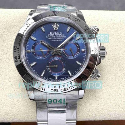High-quality Replica Rolex Cosmograph Daytona Blue Dial Stainless Steel Watch 
